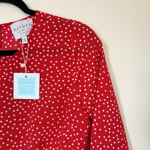 Hayden Red White Polka Dot Romper Size Small NWT - Picture 4 of 12